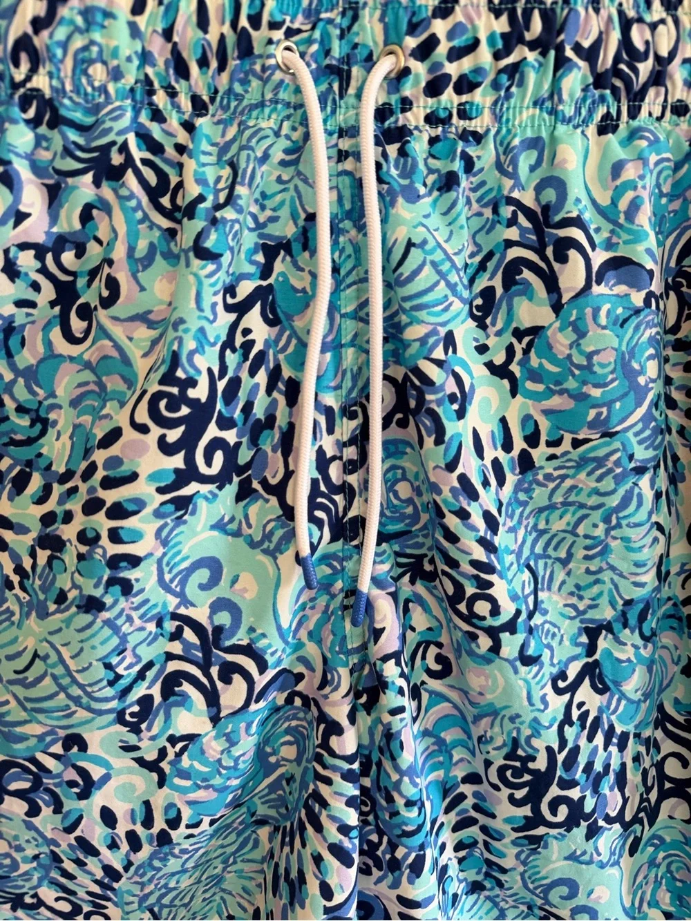 Lilly Pulitzer Men’s Capri Trunk Mesh Lined Size Large Blue & White